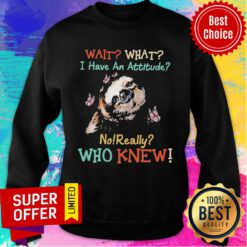 Sloth Wait What I Have An Attitude No Really Who Knew Sweatshirt