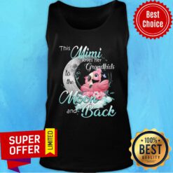 Awesome Flamingo This Mimi Loves Her Grandkids To The Moon And Back Tank Top