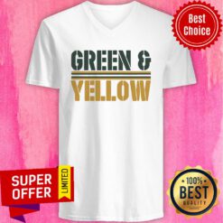 Awesome Green Bay Packers And Yellow V-neck