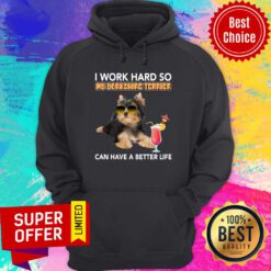 Awesome I Work Hard So My Yorkshire Terrier Can Have A Better Life Hoodie