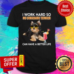 Awesome I Work Hard So My Yorkshire Terrier Can Have A Better Life Shirt