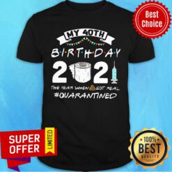 Awesome My 40TH Birthday 2021 The Year When Got Real Quarantine Shirt