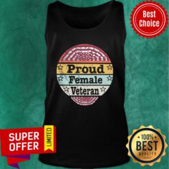 Awesome Proud Female Veteran American Flag Vintage Tank Top