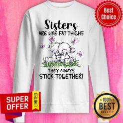 Elephent Sisters Are Like Fat Thighs They Always Stick Together Sweatshirt