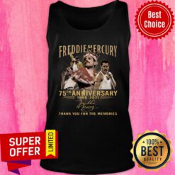 Freddie Mercury 75th Anniversary 1946 2021 Thank You For The Memories Signatures Tank top