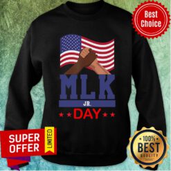 Funny American Flag Martin Luther King Jr Day Mlk Fist Freedom Sweatshirt
