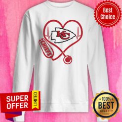 Funny Kansas City Chiefs Nurse Stethoscope Heart Sweatshirt