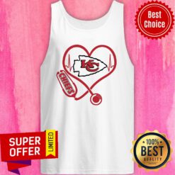 Funny Kansas City Chiefs Nurse Stethoscope Heart Tank top