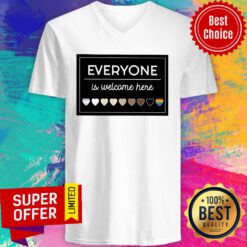 Funny LGBT Everyone Is Welcome Here V-neck