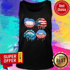 Funny Lip American Flag 2021 Tank Top