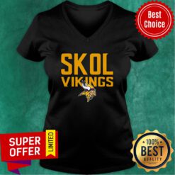 Funny Skol Vikings Minnesota Vikings Logo V-neck