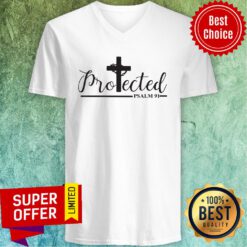 Good Cross Jesus Protected Psalm 91 V-neck