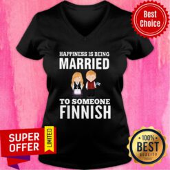 Good Happiness Is Being Married To Someone Finnish V-neck