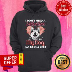 Love Siberian Husky I Don't Need A Valentine I Have Got My Dog 365 Days A Year Hoodie