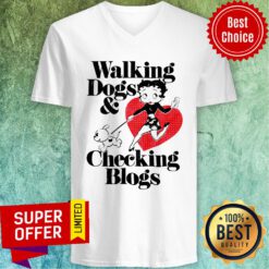 Nice Brisco Brands Walking Dogs And Checking Blogs V-neck