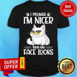 Nice Cat I Promise I'm Nicer Than My Face Looks Shirt