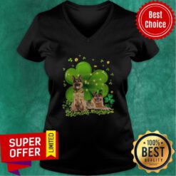 Nice German Shepherd Shamrock St Patrick's Day V-neck