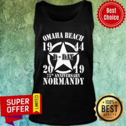 Nice Omaha Beach D-Day 1944-2019 Star 75th Anniversary Normandy Tank Top