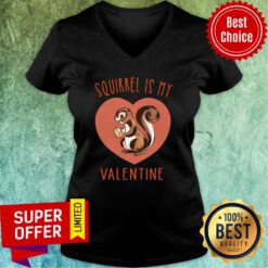 Nice Squirrel Is My Valentine Heart 2021 V-neck