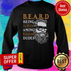 Premium Being Exceptional Among Regular Dudes Beard Sweatshirt