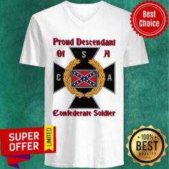 Premium Proud Descendant Of A Confederate Soldier V-neck