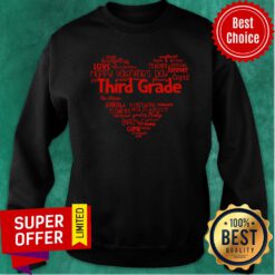 Premium Third Grade Valentine Heart Sky Sweatshirt