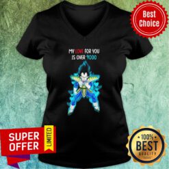 Premium Vegeta Blue My Love For You Is Over 9000 V-neck