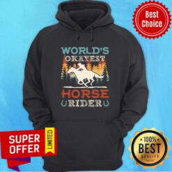 Premium World's Okayest Horse Rider Vintage Retro Hoodie