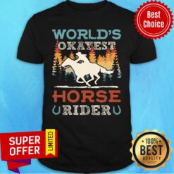 Premium World's Okayest Horse Rider Vintage Retro Shirt