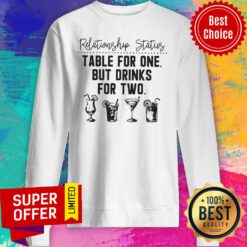 Relationship Status Table For One But Drinks For Two Sweatshirt