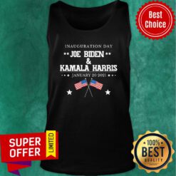 Top Joe Biden And Kamala Harris Inauguration Day 2021 Retro American Flag Tank Top