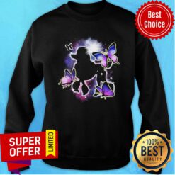 Top Poodle Light Butterflies Sweatshirt
