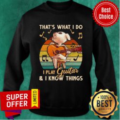 Top That's What I Do I Play Guitar And I Know Things Vintage Sweatshirt
