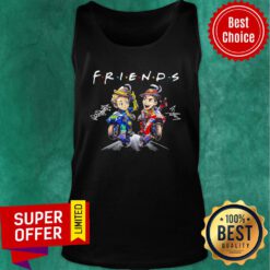 Top Valentino Rossi And Marc Marquez Anime Signatures Friends Tank Top