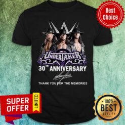 Undertaker 30th Anniversary Signature Thank You For The Memories Shirt