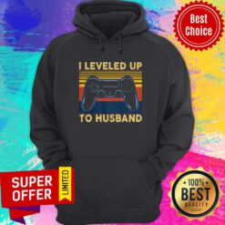 Vintage Retro I Leveled Up To Husband Video Games Become To Groom Hoodie