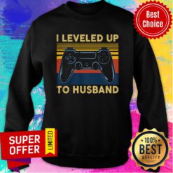 Vintage Retro I Leveled Up To Husband Video Games Become To Groom Sweatshirt