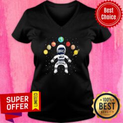 Awesome Bro Of The Birthday Astronaut Boy And Girl Space Theme V-neck