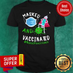 Awesome Masked And Vaccinated Nurse Practitioner NP Shirt