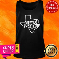 Awesome Snovid 2021 Survivor Texas Strong Tank Top