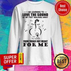 Cat I Am Learning To Love The Sound Of My Feet Walking Away From Things Not Meant For Me Sweatshirt