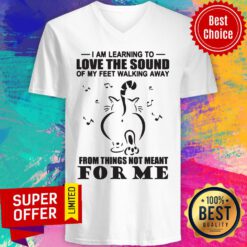 Cat I Am Learning To Love The Sound Of My Feet Walking Away From Things Not Meant For Me V-neck