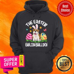 Funny English Bulldog Bunny Dance Eggs The Eas Hoodie