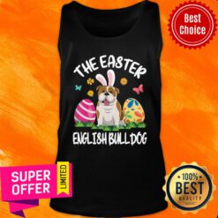 Funny English Bulldog Bunny Dance Eggs The Eas Tank Top