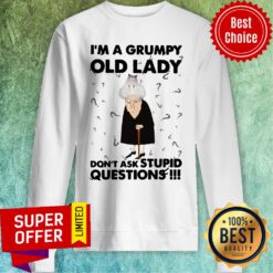 Nice Adorable Cat I'm A Grumpy Old Lady Don't Ask Stupid Questions Sweatshirt