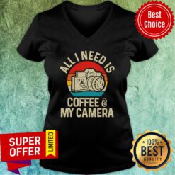 Nice All Need is Photographer Coffee And Camera V-neck
