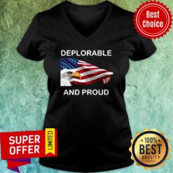 Nice American Deplorable And Proud V-neck