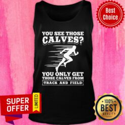Nice Funny Track And Field Design Calves From Track And Field Tank Top
