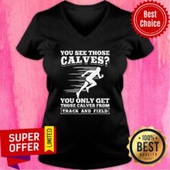 Nice Funny Track And Field Design Calves From Track And Field V-neck