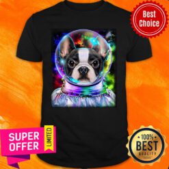 Premium Cute French Bulldog As Astronaut Exploring Space A Shirt